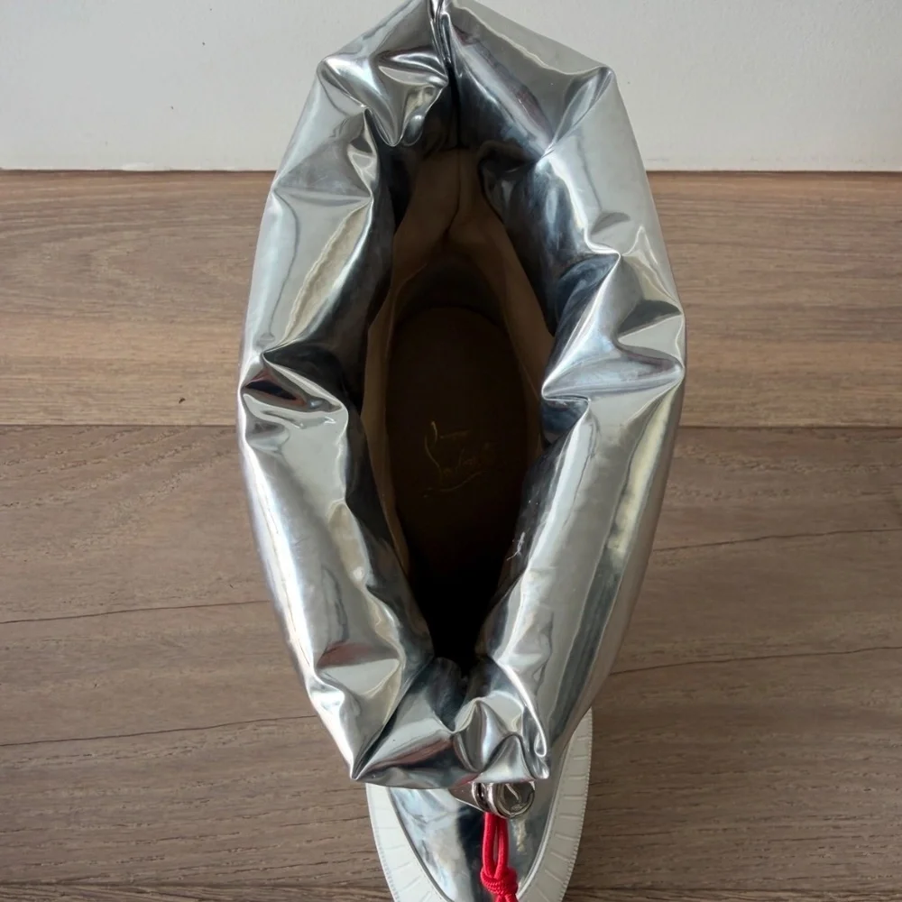 CHRISTIAN LOUBOUTIN Metallic Oriona Lug 100 Boots - Picture 4 of 4